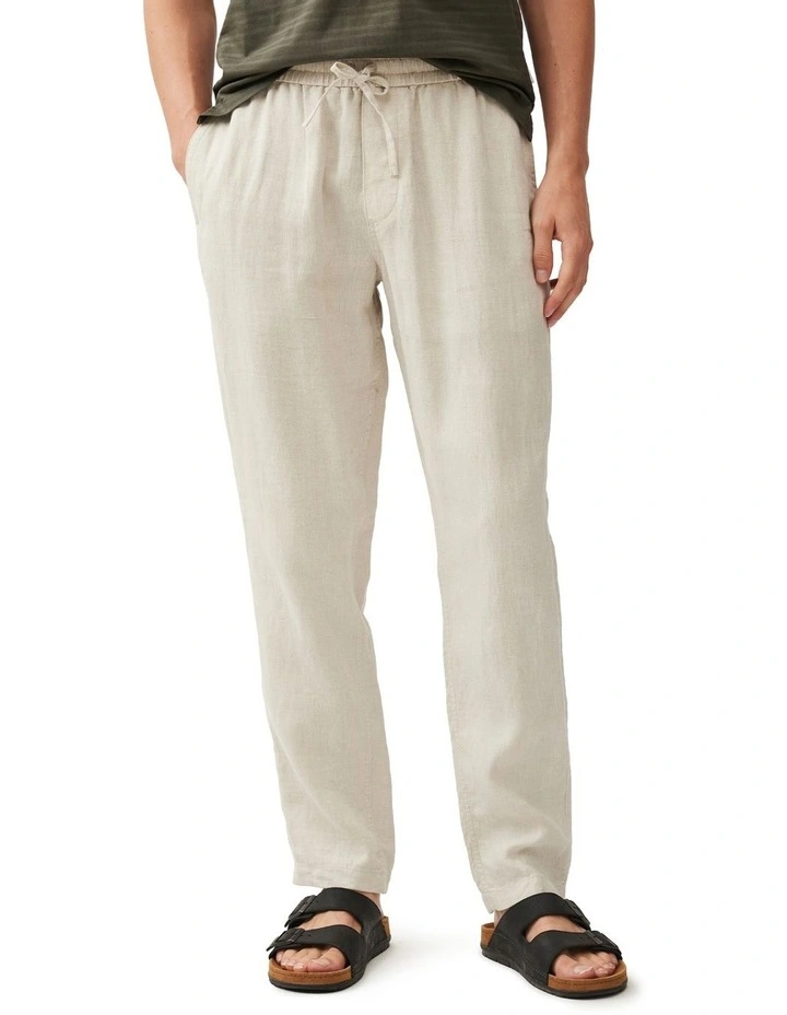 Linen Resort Pant in Oatmeal image 1