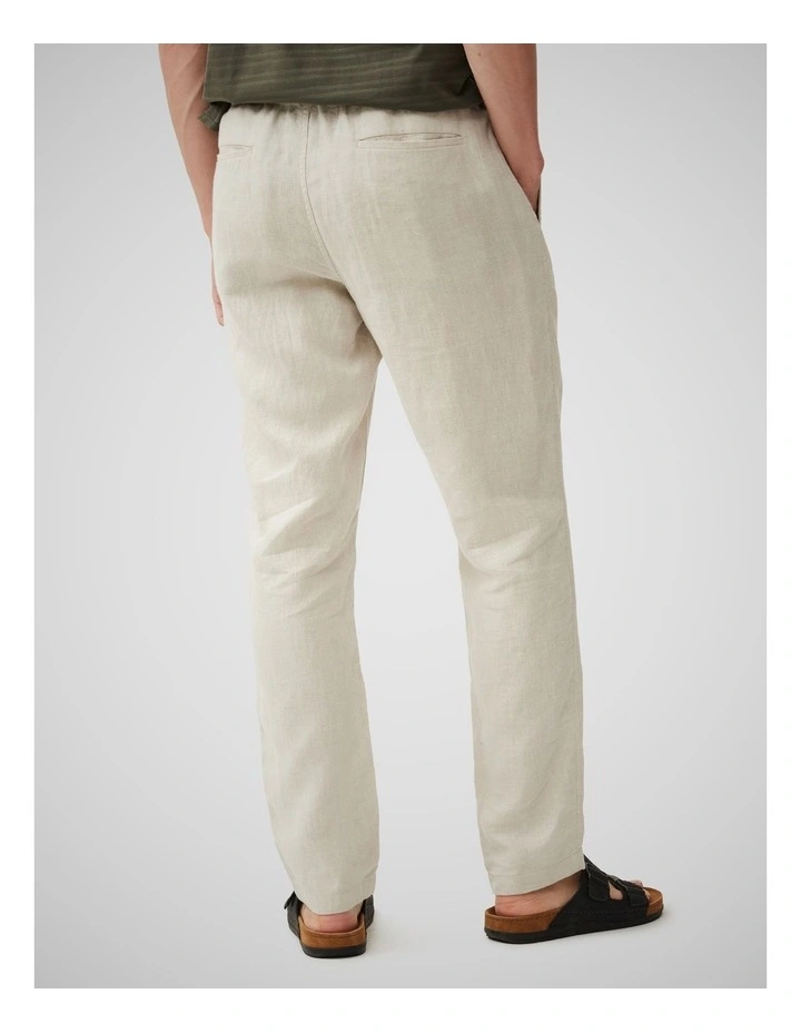 Linen Resort Pant in Oatmeal image 3