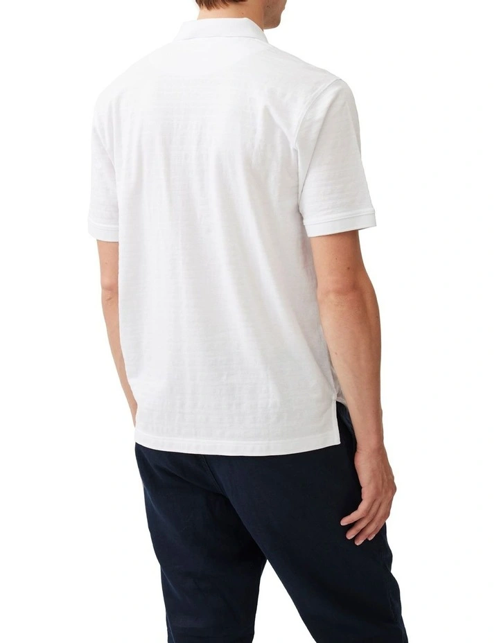 Evans Bay Sports Fit Polo Shirt in Snow image 3