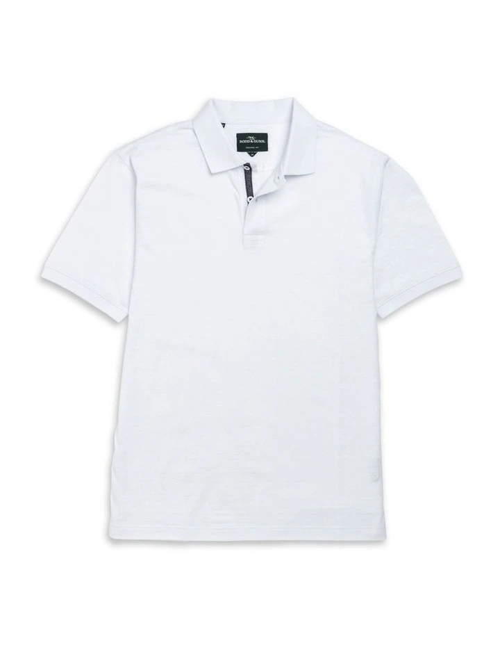 Evans Bay Sports Fit Polo Shirt in Snow image 4