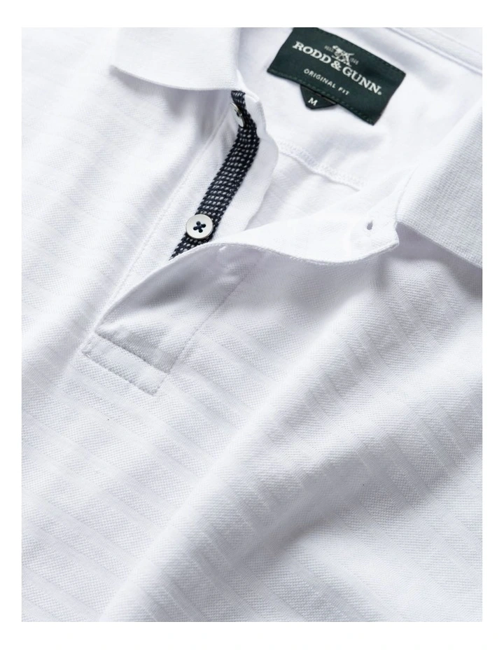 Evans Bay Sports Fit Polo Shirt in Snow image 5
