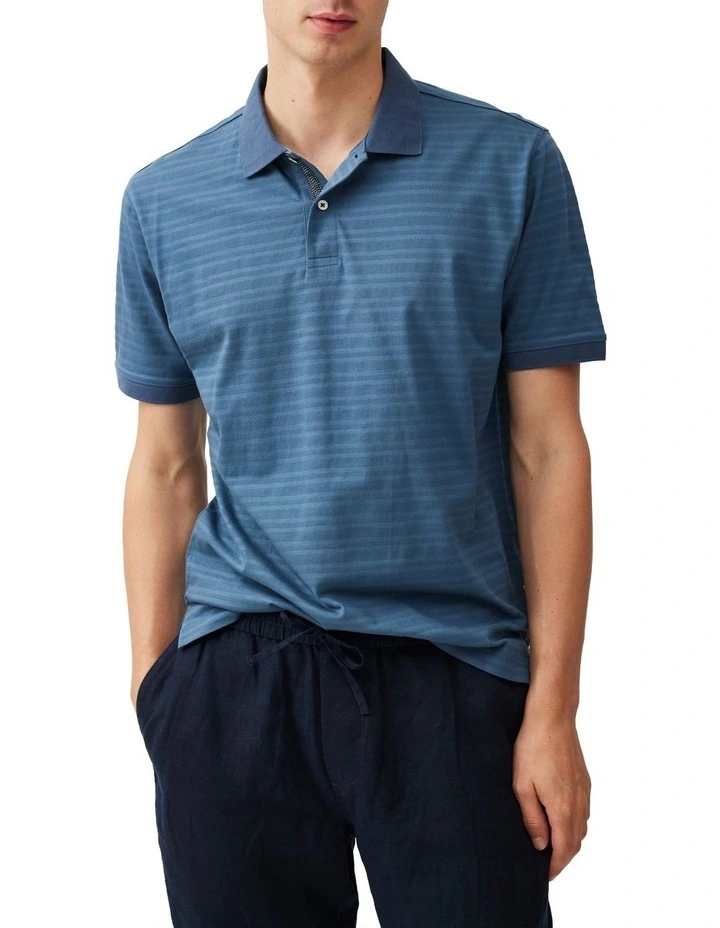 Evans Bay Sports Fit Polo in Bluestone image 1
