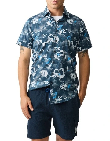 Fairhall Short Sleeve Sports Fit Shirt in Twilight