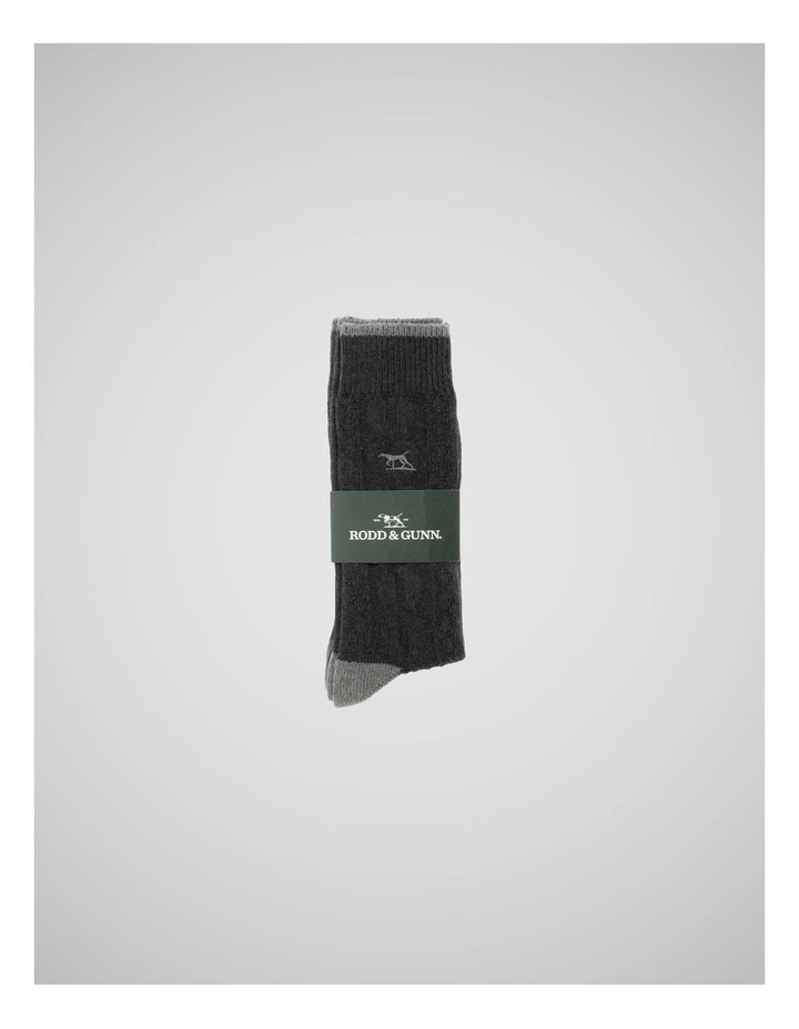 Dunedin Cable Sock 2 Pack in Grey image 1