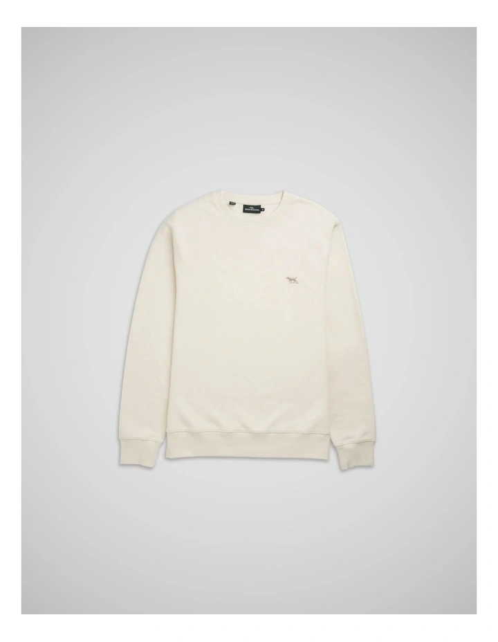 Crew Neck Sweat Top in Ecru image 4