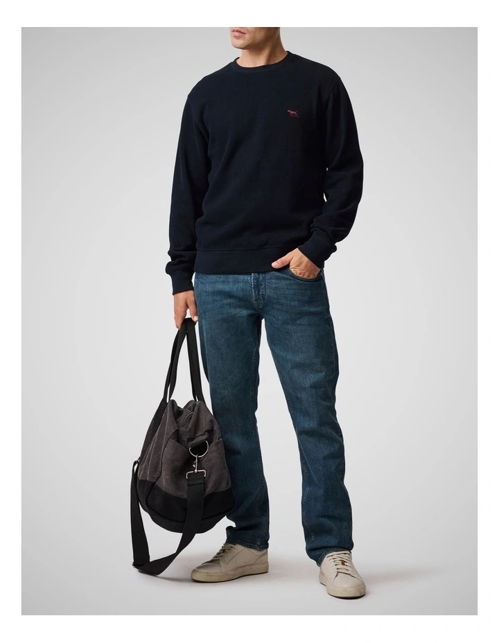 Crew Neck Sweat Shirt in Deep Sea image 2