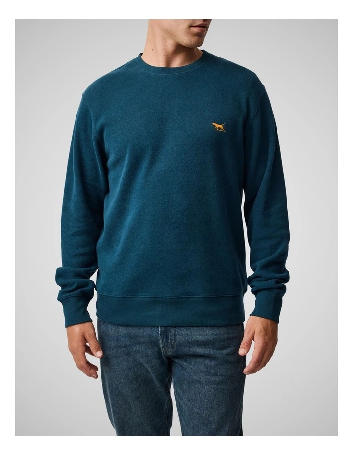 Crew Neck Sweat Top in Deep Teal image 1