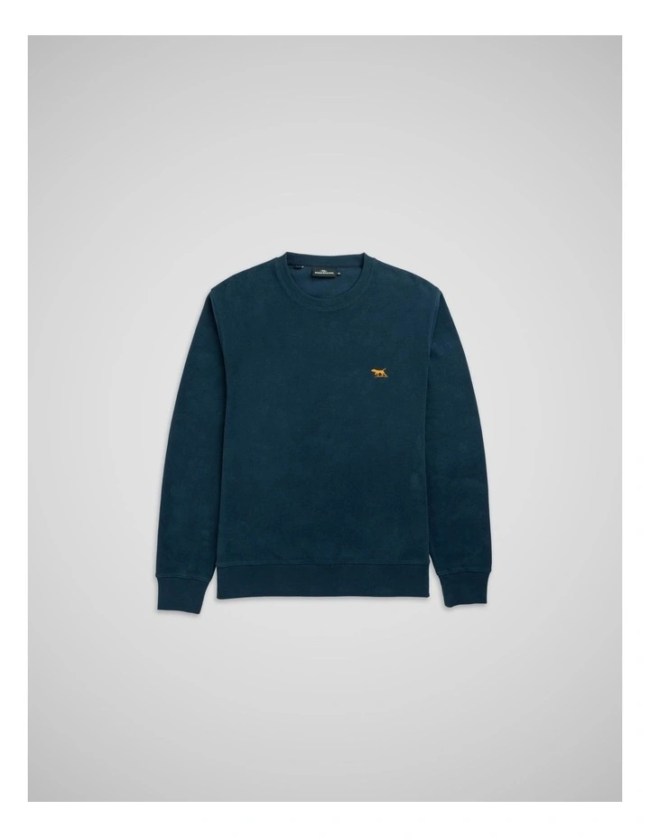 Crew Neck Sweat Top in Deep Teal image 4