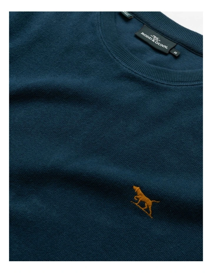 Crew Neck Sweat Top in Deep Teal image 5