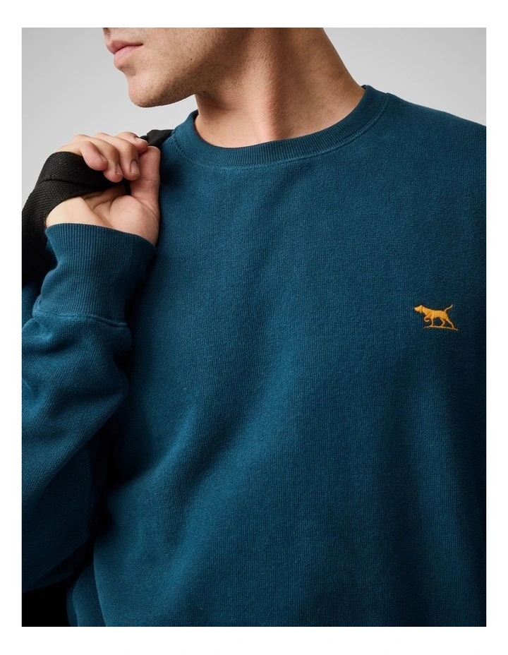 Crew Neck Sweat Top in Deep Teal image 6