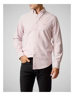 Oxford Long Sleeve Sports Fit Shirt in Blush