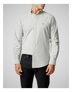 Oxford Long Sleeve Sports Fit Shirt in Thyme
