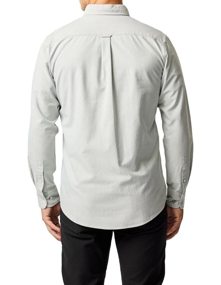 Gunn Long Sleeve Oxford Sports Fit Shirt in Thyme image 3
