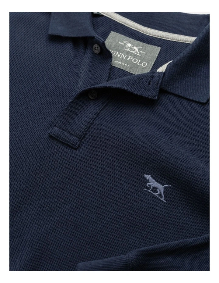 Long Sleeve Sports Fit Gunn Polo in Eclipse image 5