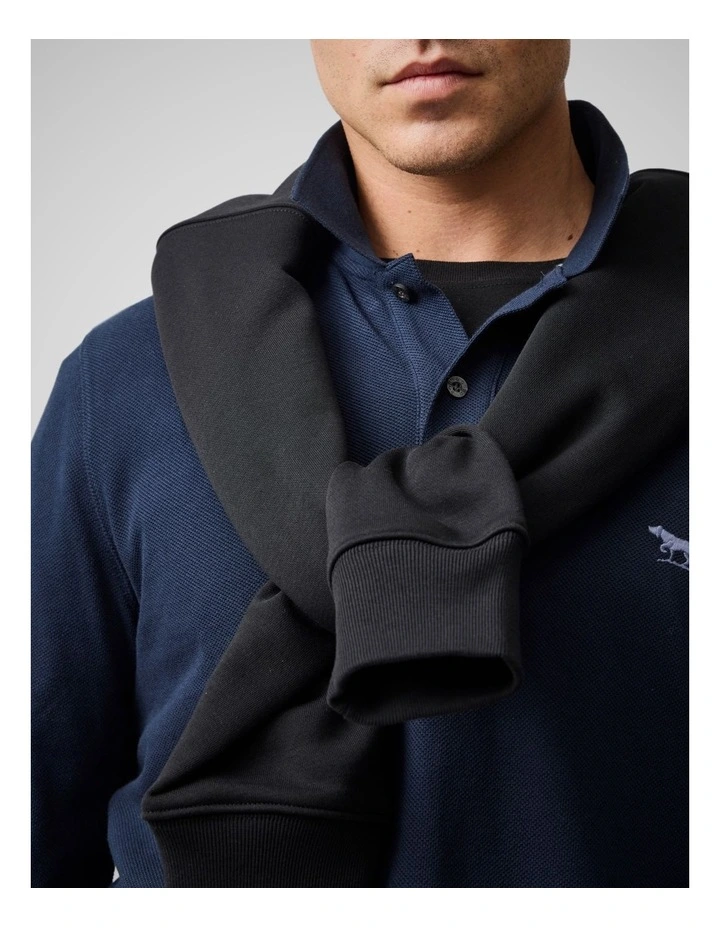 Long Sleeve Sports Fit Gunn Polo in Eclipse image 6