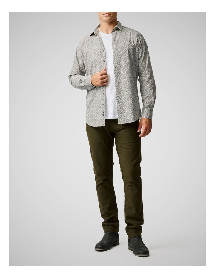 Henderson Valley Long Sleeve Sports Fit Shirt in Maple image 2