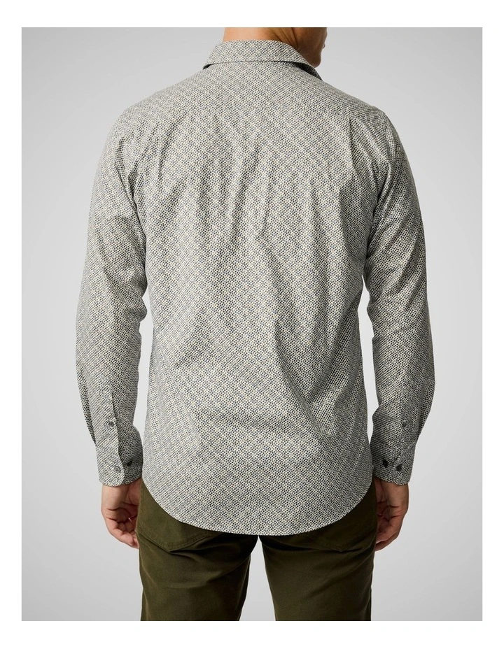 Henderson Valley Long Sleeve Sports Fit Shirt in Maple image 3