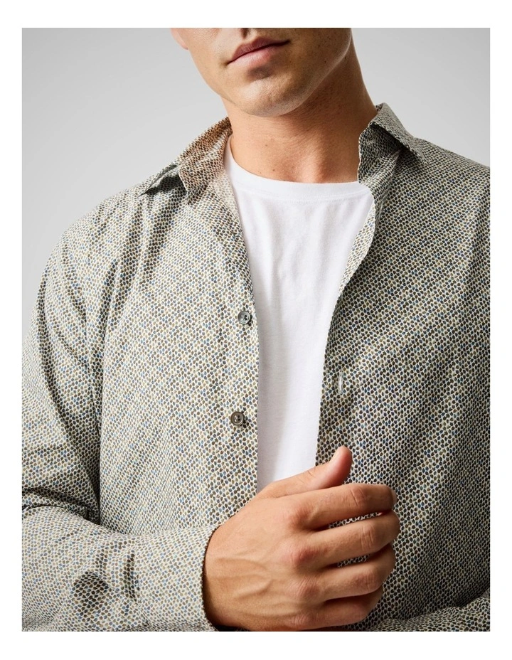 Henderson Valley Long Sleeve Sports Fit Shirt in Maple image 6