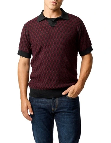 Galdfield Knit Sweater in Burgundy