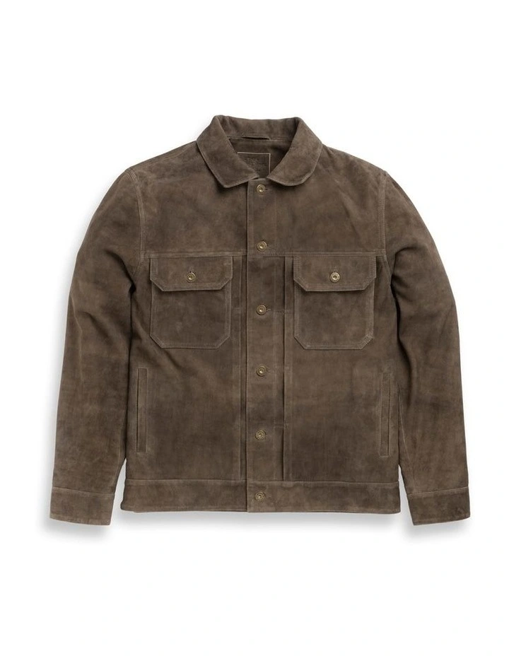 Little River Leather Jacket in Mouse image 4