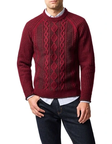 Doves Bay Knit Sweater in Burgundy