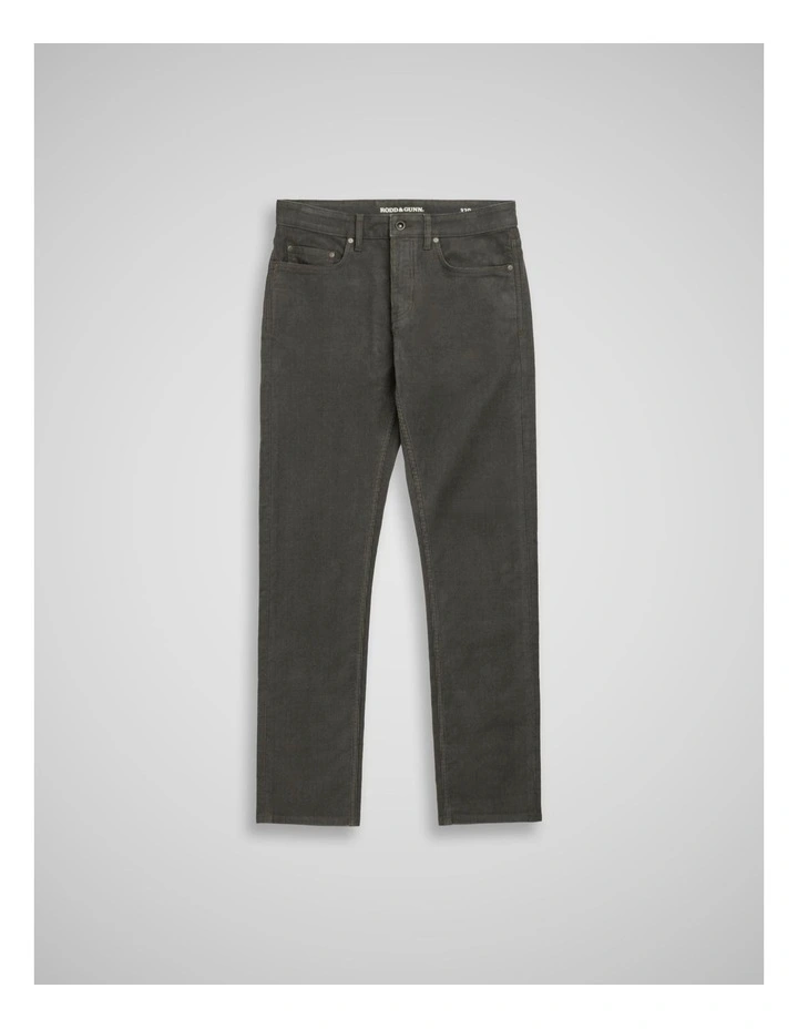 Glenvar Straight Fit Jean Short Leg in Forest image 4