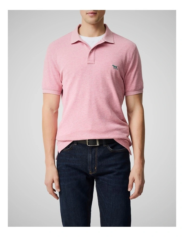 The Gunn Sports Fit Polo in Coral image 1