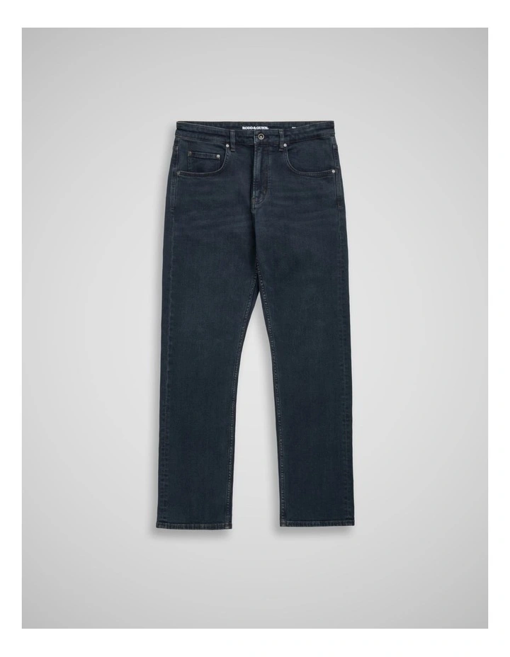 Linden Relaxed Fit Italian Denim Regular Leg in Blue Black image 4