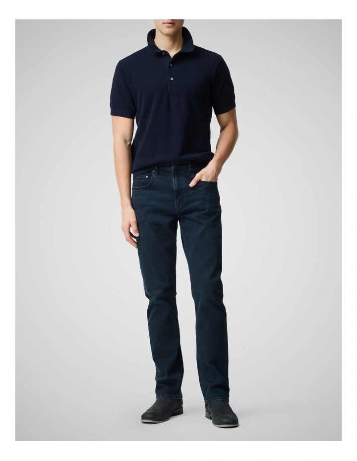 Linden Relaxed Fit Italian Denim Long Leg in Blue Black image 2