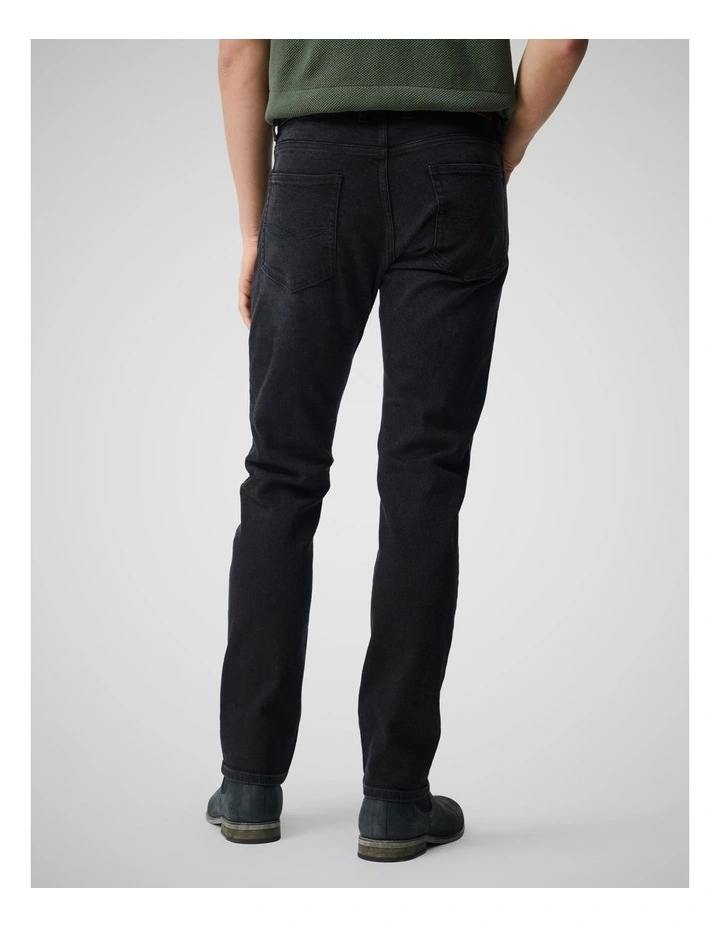 Lyell Straight Italian Denim Regular Leg in Used Black image 3