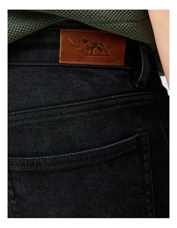 Lyell Straight Italian Denim Regular Leg in Used Black image 7