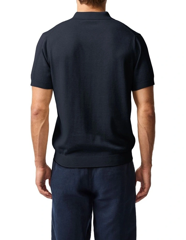 Brooklands Knit Polo in Eclipse image 3