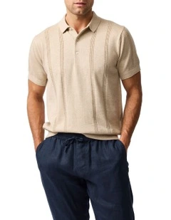 Brooklands Knit Polo in Camel