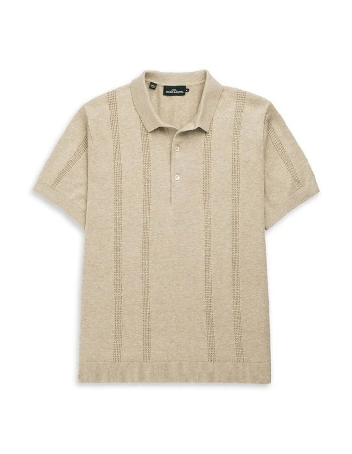 Brooklands Knit Polo in Camel image 4