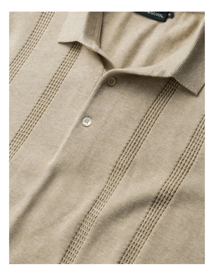 Brooklands Knit Polo in Camel image 5