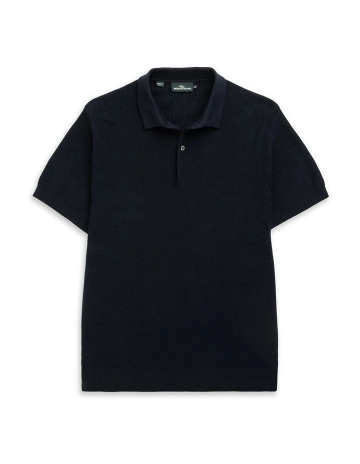 Birchside Knit Polo in Midnight image 4