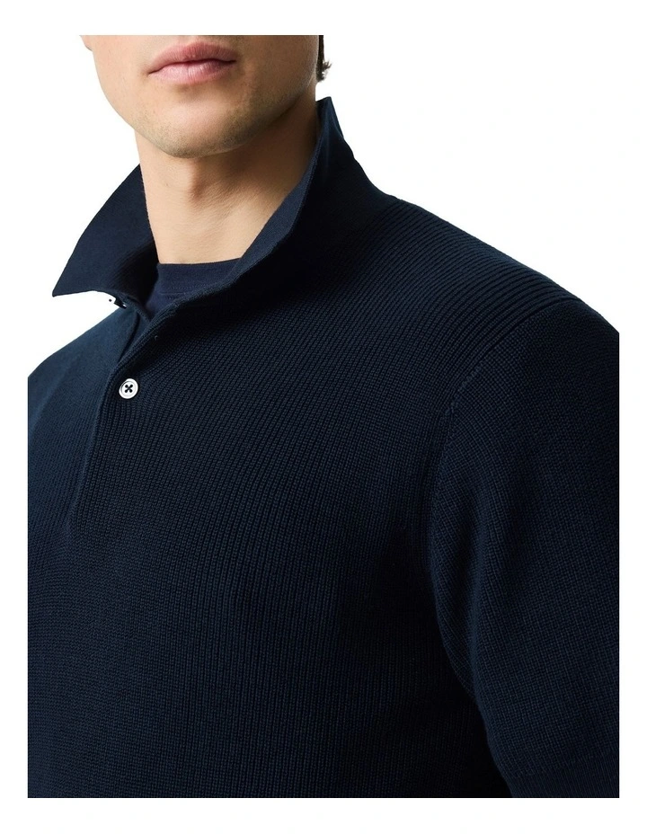 Birchside Knit Polo in Midnight image 6