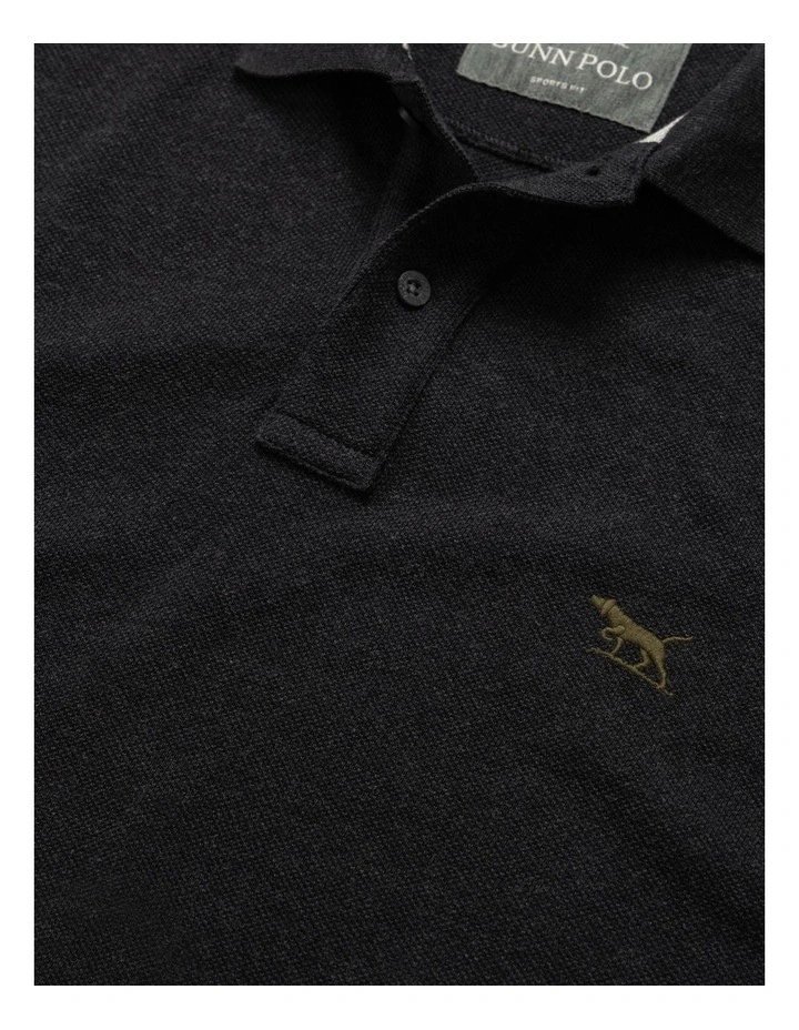 Long Sleeve Sports Fit Gunn Polo in Charcoal image 5