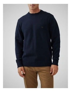 Crew Knit Sweater in Sapphire