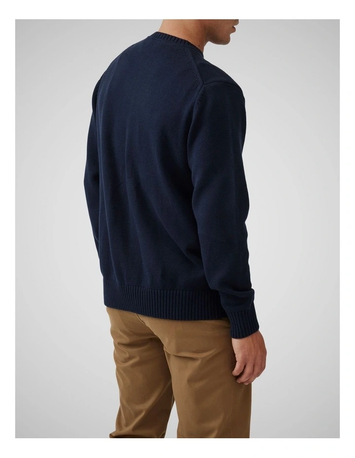 Crew Knit Sweater in Sapphire image 3