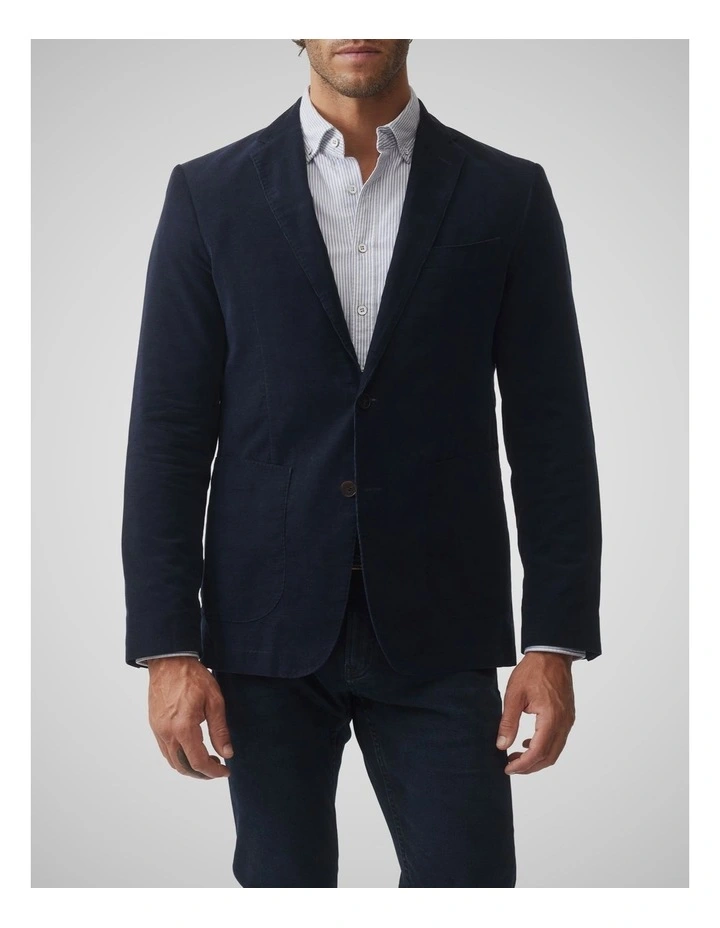 Saint Bathans Sports Fit Jacket in Navy image 1