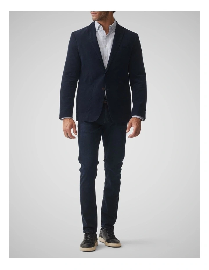 Saint Bathans Sports Fit Jacket in Navy image 2