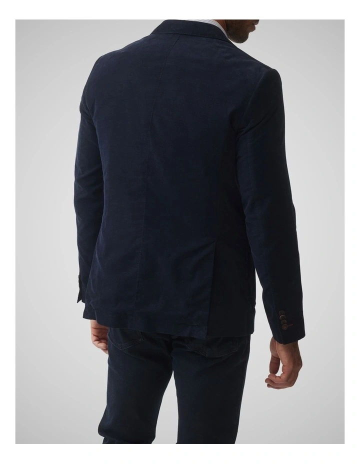 Saint Bathans Sports Fit Jacket in Navy image 3