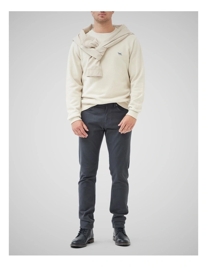 Gunn Crew Neck Sweat Top in Bone image 2