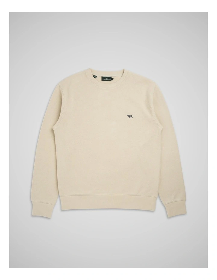 Gunn Crew Neck Sweat Top in Bone image 4