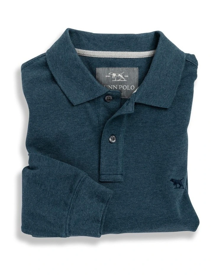 Long Sleeve Gunn Sports Fit Polo in Dark Teal image 4
