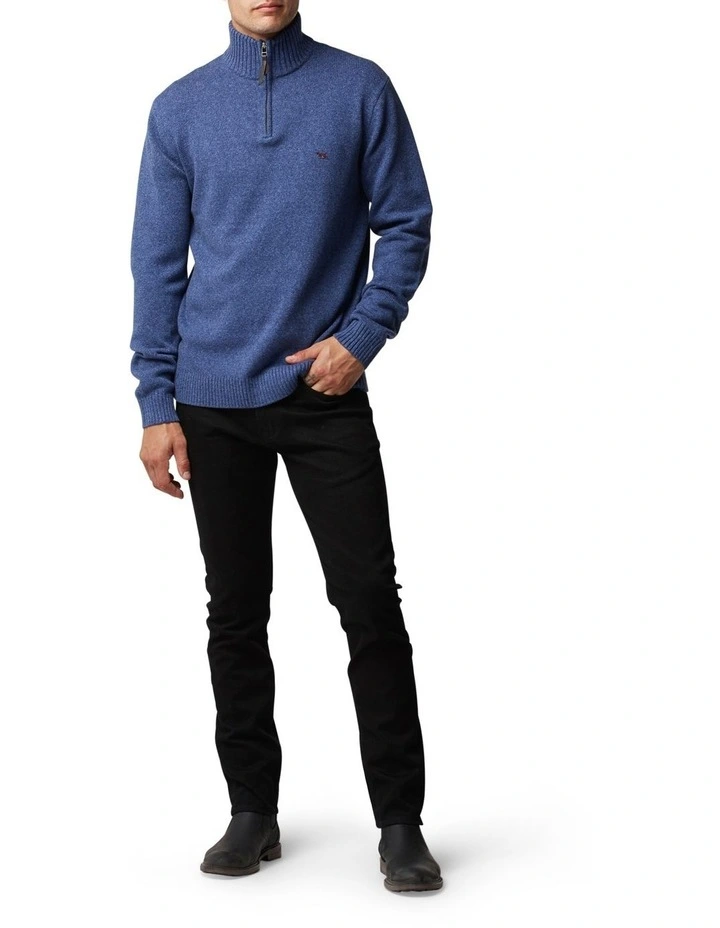 Merrick Bay Knit Sweater in Denim image 2