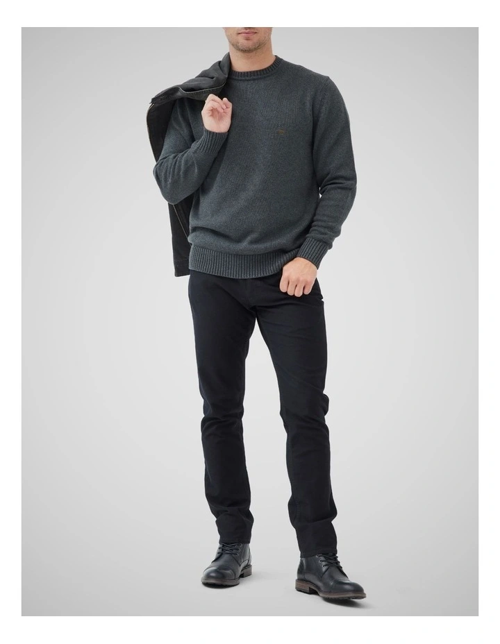 Gunn Crew Knit in Charcoal image 2