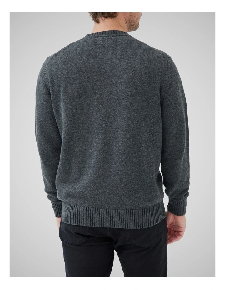 Gunn Crew Knit in Charcoal image 3