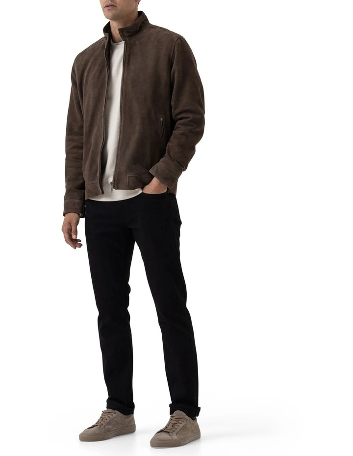 Glen Massey Leather Jacket in Taupe image 2